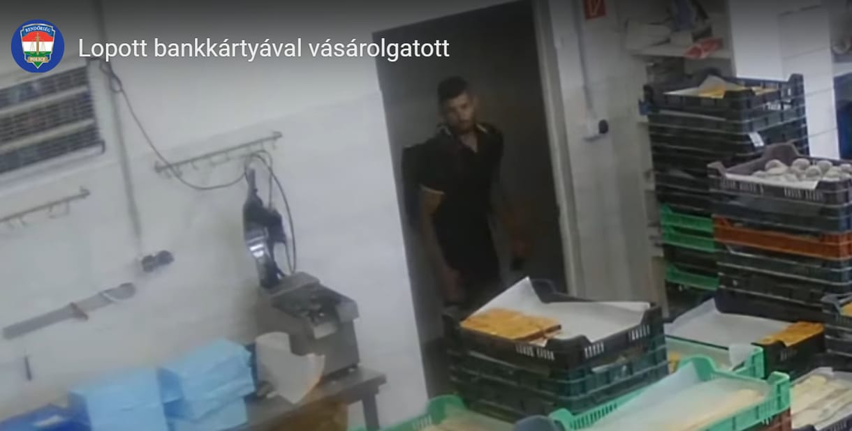 Pékségből lopott bankkártyával vásárolgatott, egy biztonsági kamera felvette