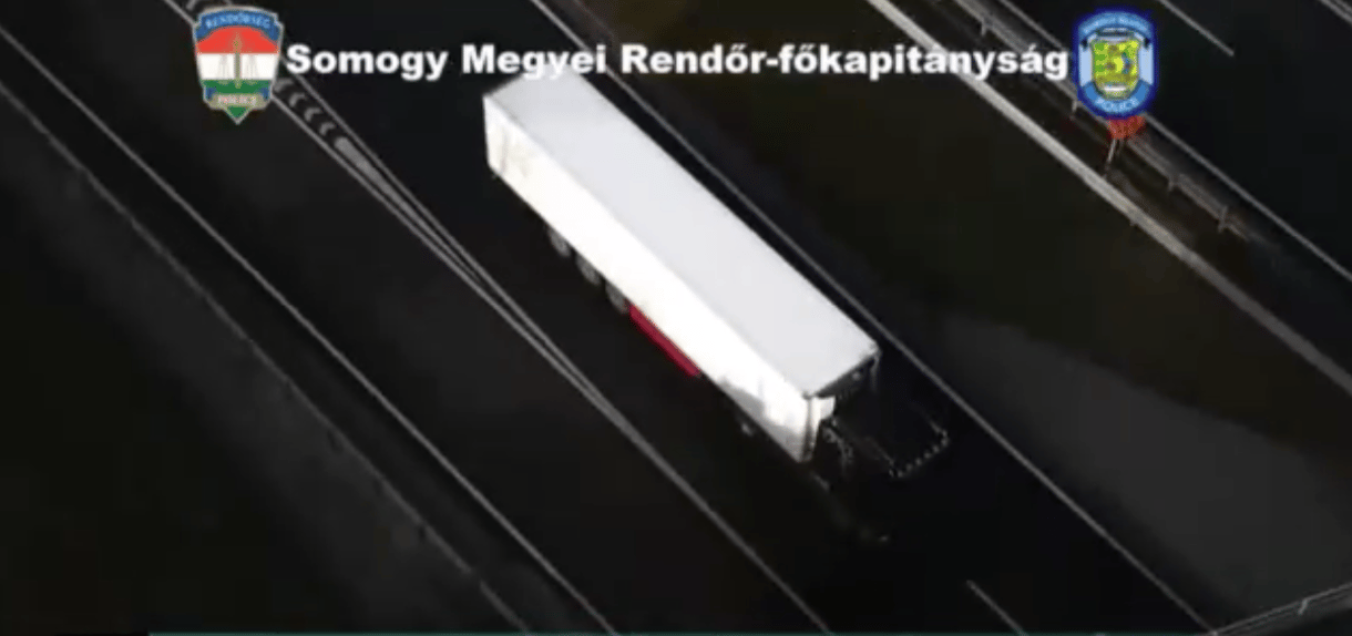 Már drónokat használnak a kamionosok büntetéséhez