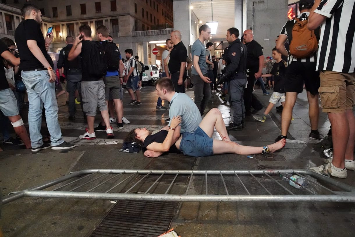 Videón a pillanat, amikor kitört a pánik Torinóban