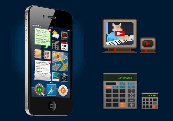 Ilyen lehetne a 8 bites iPhone felület! [galéria]