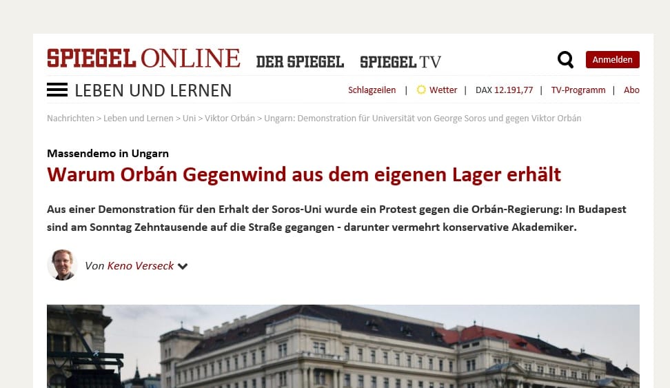 Spiegel: Orbánt ellenszél éri a saját táborában is