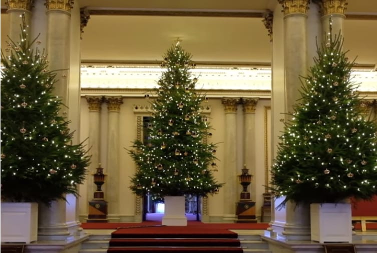 Felállították a karácsonyfákat a Buckingham-palotában – videó