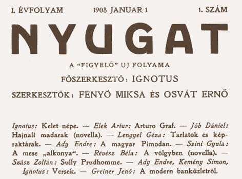 A Nyugat producere – fél évszázada hunyt el  Fenyő Miksa, a legendás folyóirat egyik alapítója