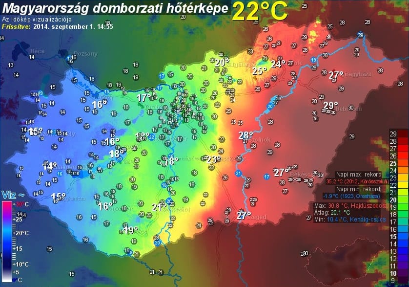 16 fokos különbséget is mértek ma az országban – térkép