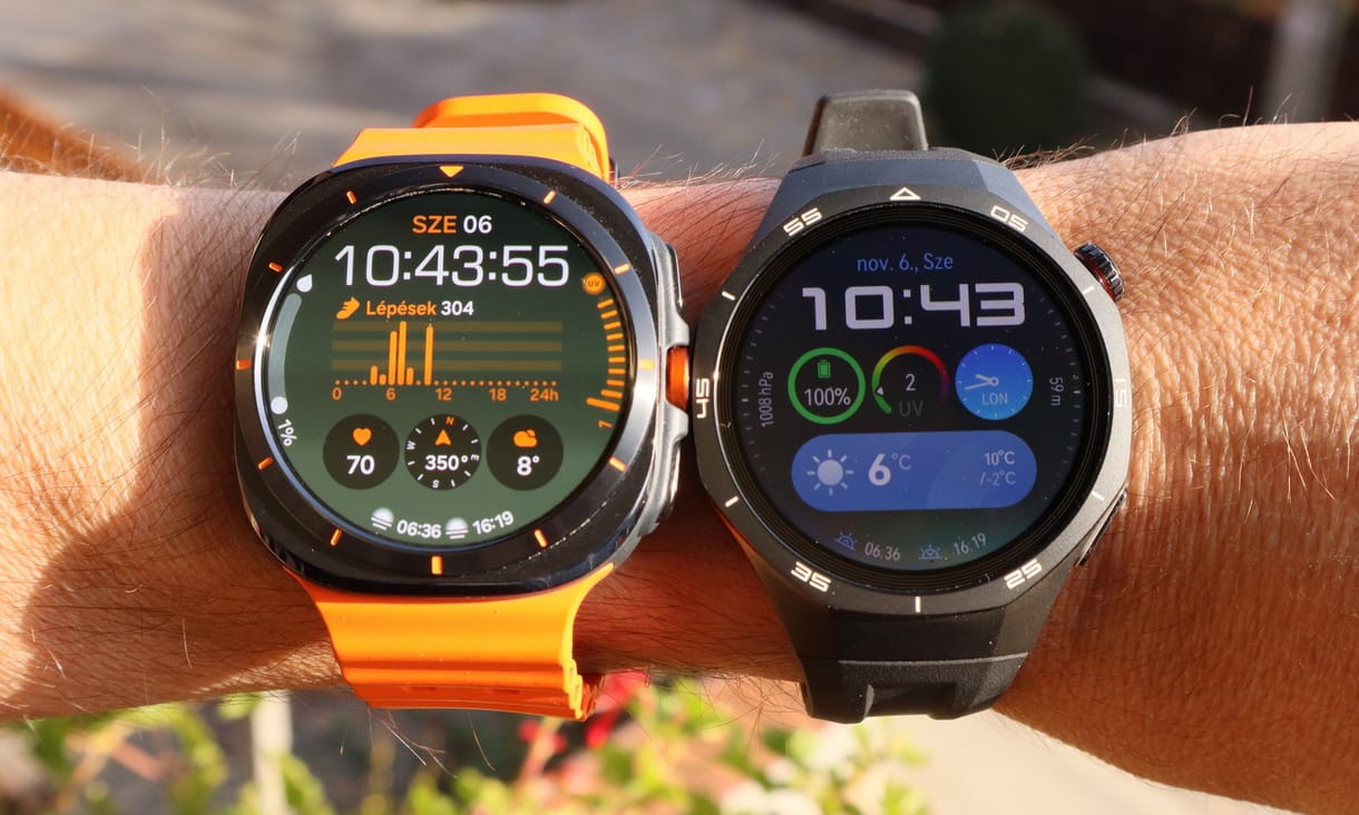 Okosórák csúcstalálkozója: teszten a Samsung Galaxy Watch Ultra és a Huawei Watch GT 5 Pro