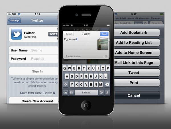 iOS 5: Twitter integráció