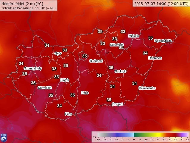 Közeledik a hidegfront, de előtte még jöhet a 40 fok
