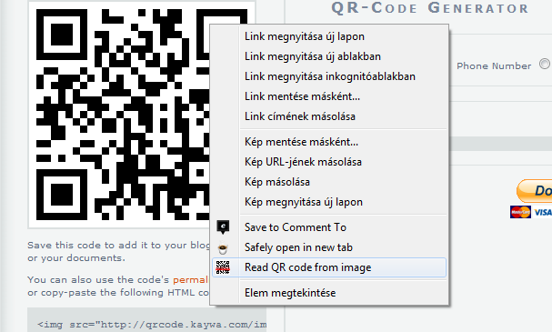 QR kódok felismerése közvetlenül a böngészőben