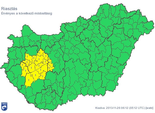 Riasztást adtak ki a Balaton körül – térkép