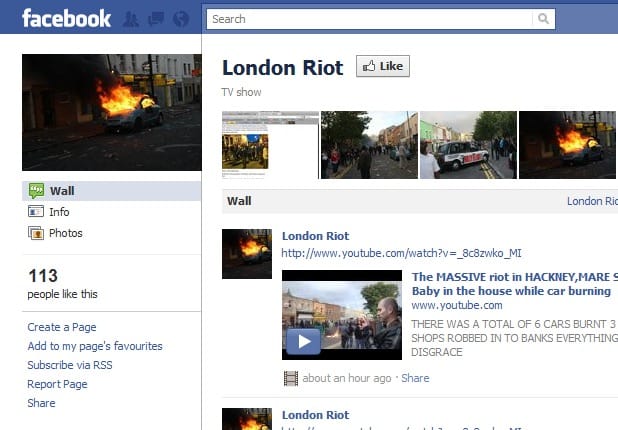 Brit tizenéveseket tartóztattak le, mert a zavargásokról írtak a Facebookon