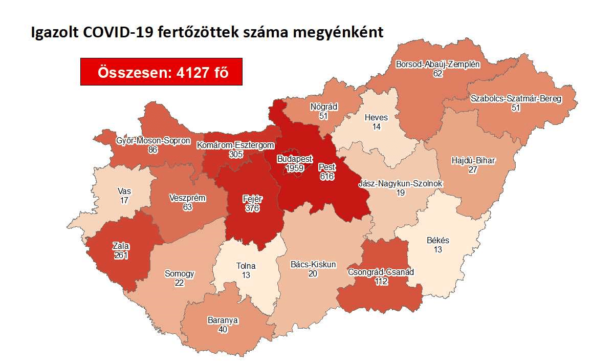Egy idős nő a koronavírus tegnapi áldozata