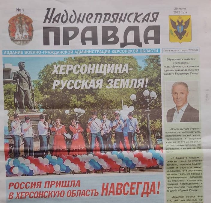 Orosz propagandalap indult Herszonban