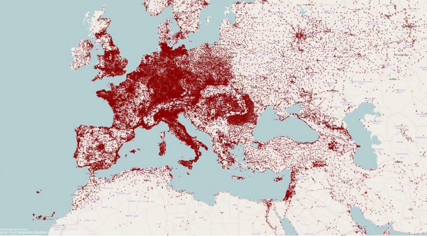 Így még biztosan nem látta Magyarországot és Európát - térkép