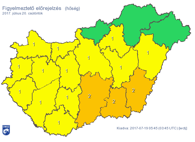 Durvul a hőség, itt a másodfokú figyelmeztetés
