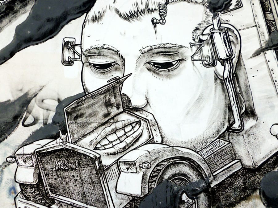 Street art percek: Liqen életre kelő autói