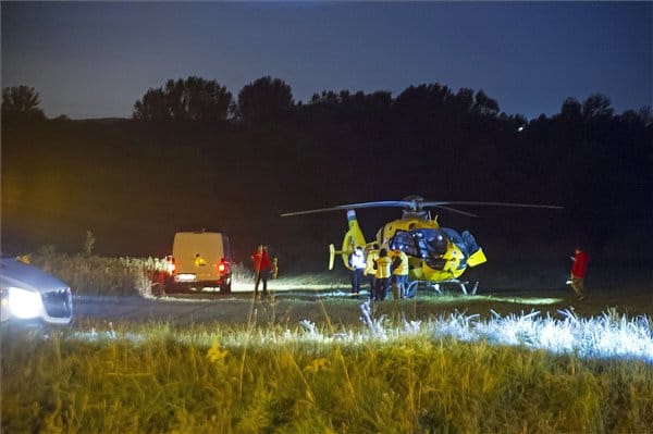 Felsővezetéket szakított le egy mentőhelikopter Őrbottyánban