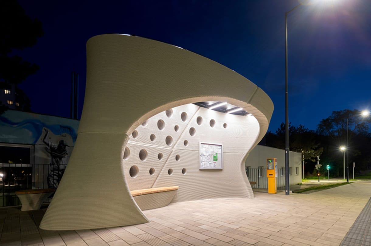 Kinyomtattak egy komplett buszmegállót Szlovákiában – mutatjuk