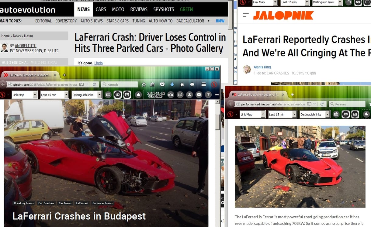 Világhírű lett a Budapesten összetört LaFerrari – fotó
