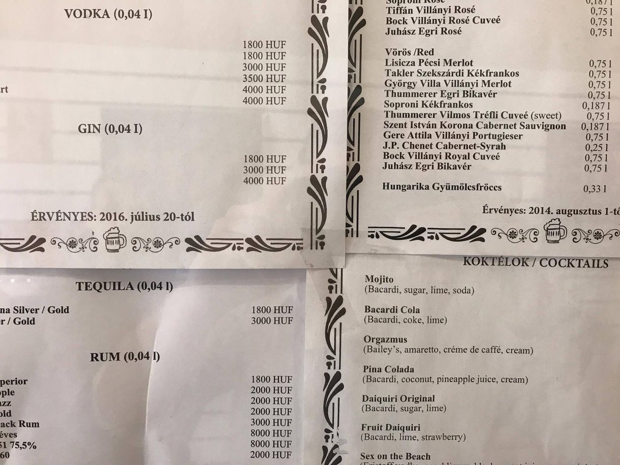 Elképesztő számlák bizonyítják a Váci utcai turistacsapda pofátlanságát