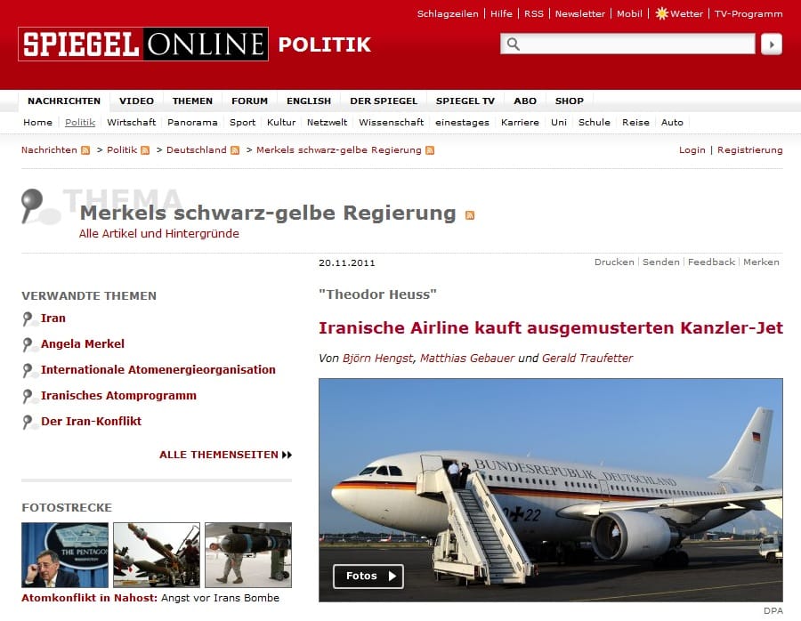 Kínos német repülőgépügyletről ír a Spiegel