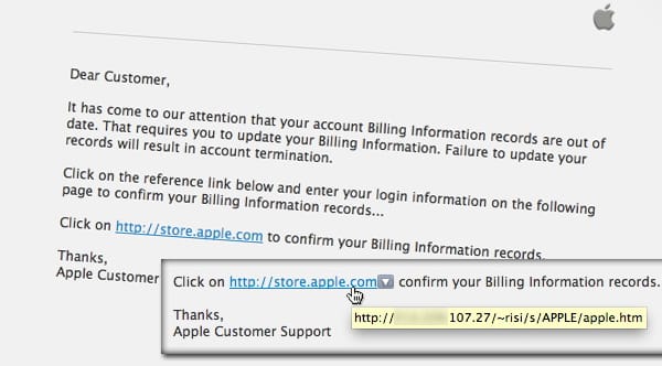Újabb adathalász levéllel próbálkoznak az Apple felhasználóknál