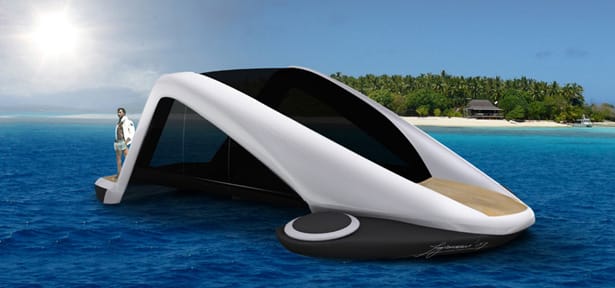 Futurisztikus luxusyacht és vízilimuzin környezettudatos milliomosoknak