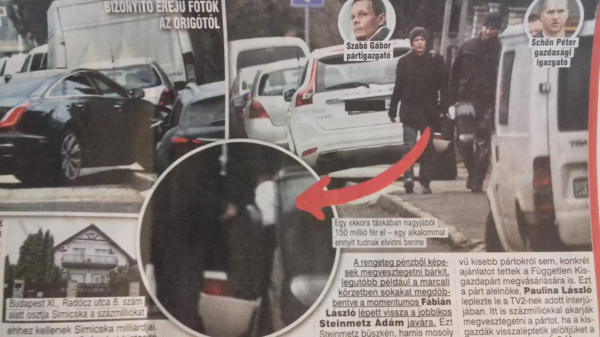 Habony oknyomozói lefotóztak egy aktatáskát