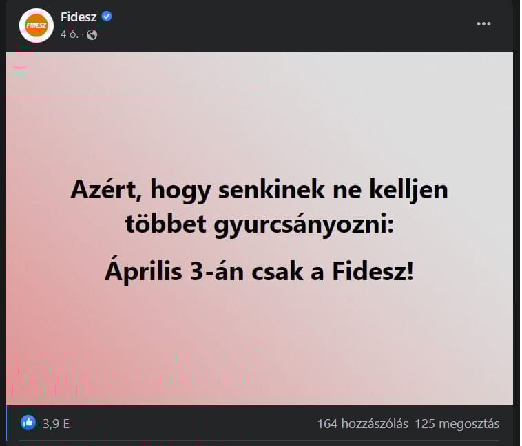 A Fidesz szerint azért kell rájuk szavazni, „hogy senkinek ne kelljen többet gyurcsányozni”