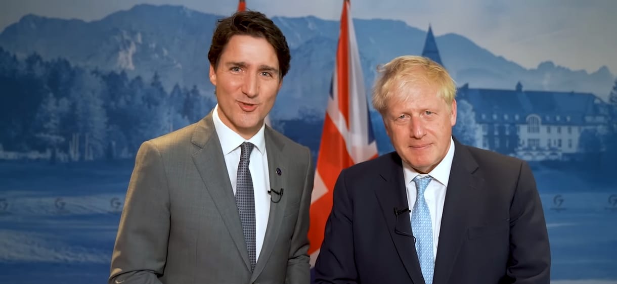 Zavarba ejtő videóban üzent az ukránoknak Johnson és Trudeau a G7-ről