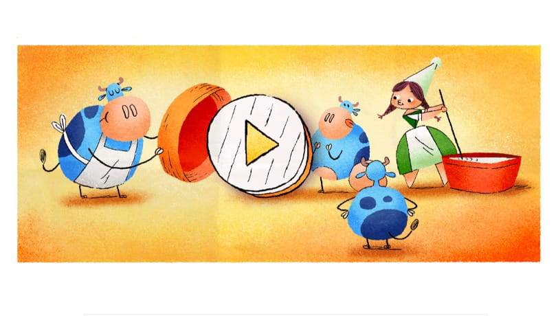 Miért vannak ma tehenek a Google keresőben? És ki az a Marie Harel?