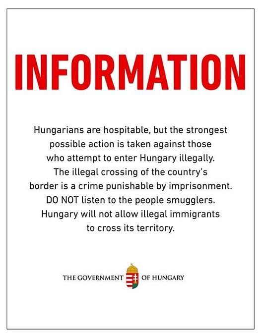 Ezzel a plakáttal riasztaná el a migránsokat a kormány 