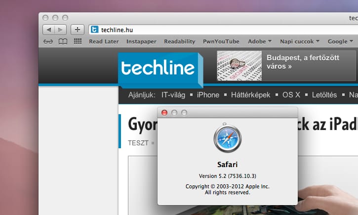 Letölthetik a fejlesztők az új Mountain Lion változatot! Letölthető az új Safari 5.2 tesztverzió is.
