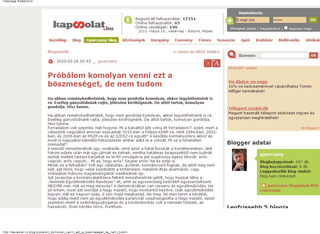 Gyurcsány Diana hercegnővel példálózik