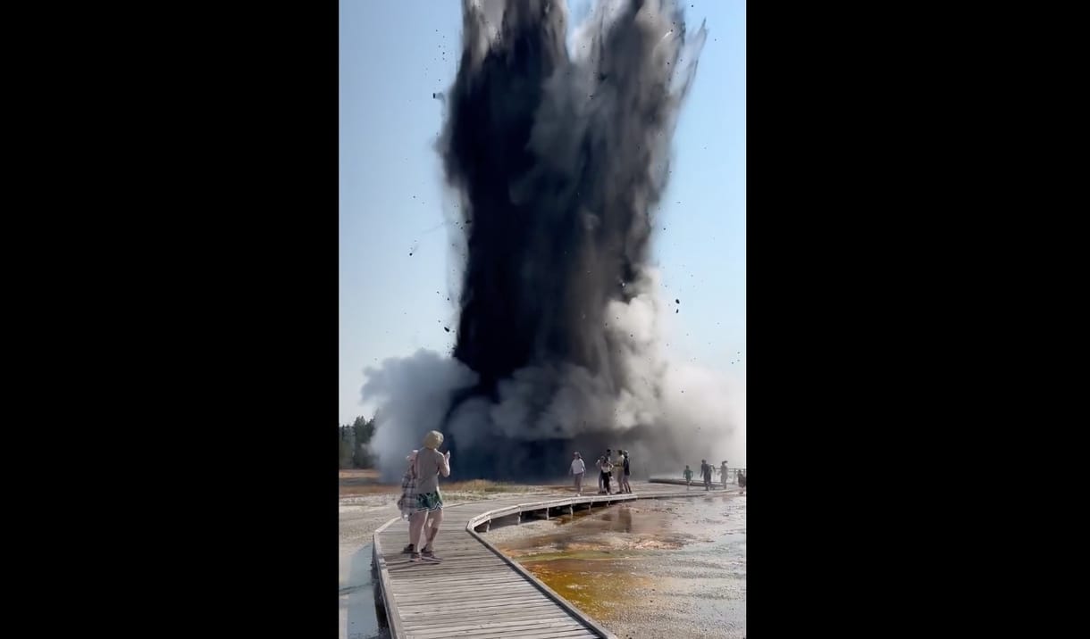 Óriási robbanás rázta meg a Yellowstone Nemzeti Parkot, videóra vették az egészet