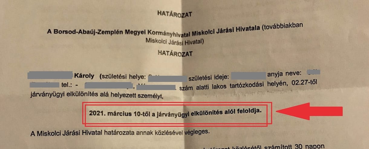 Halála után nyilvánította gyógyultnak a kormányhivatal