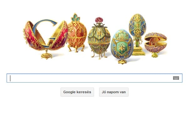 Fotó: a Google keresője ma a Fabergé-tojásokat ünnepli