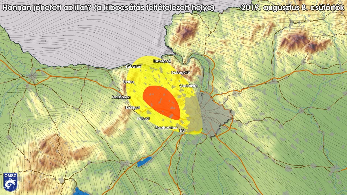 Az Országos Meteorológiai Szolgálat szerint akár Felcsútról is jöhetett az orrfacsaró bűz