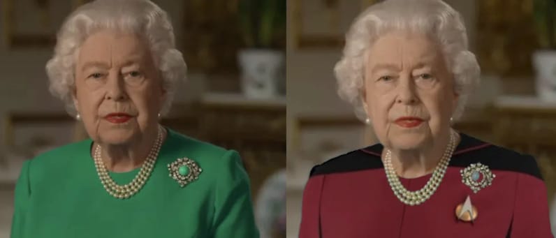 II. Erzsébet királynő zöld ruhája kirobbantotta a Photoshop-háborút