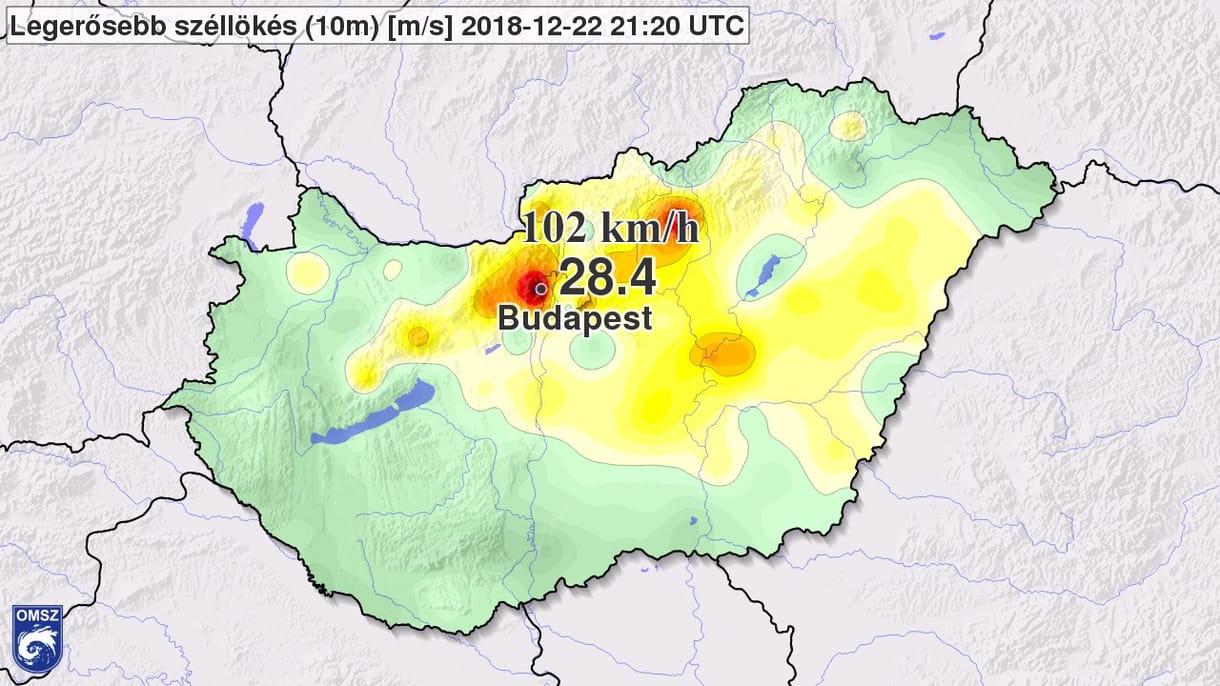 Megdőlt a fővárosi szélrekord szombaton