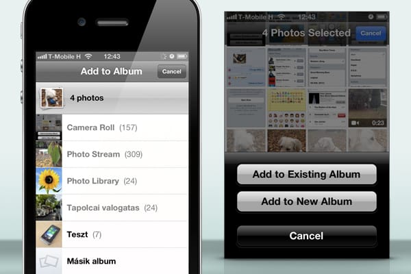 Új fotóalbumok létrehozása az iOS eszközön