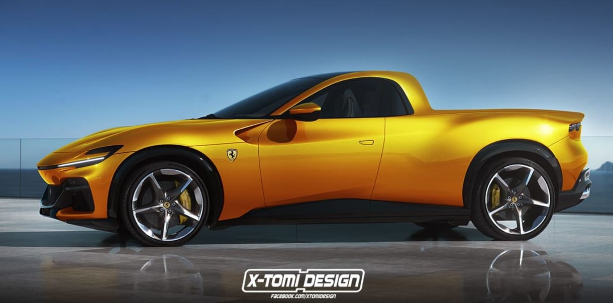 Őrült ötlet pickupot faragni a Ferrari méregdrága szabadidő-autójából?