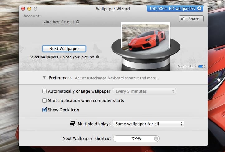 Háttérképek letöltése és cseréje automatikusan, OS X alatt