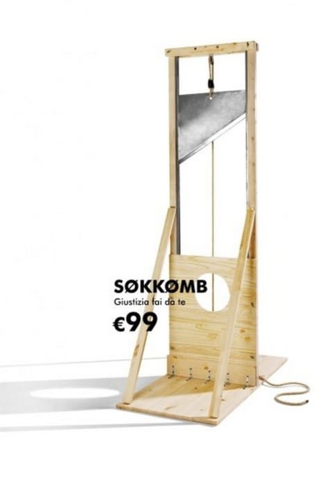 Akciós a guillotine az Ikeában