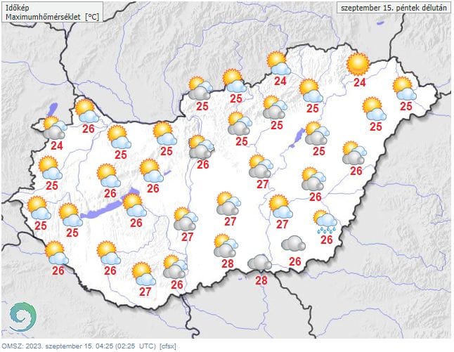 Felhős, de többnyire napos időnk lesz