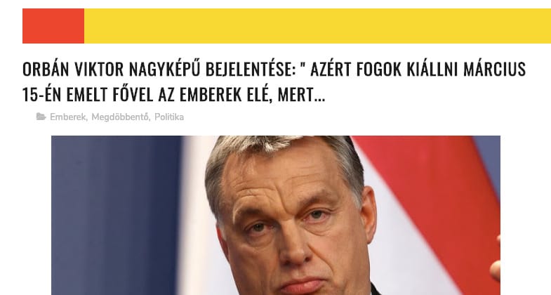 Olyan Orbán-álbejelentés terjed a neten, hogy a fal adja a másikat