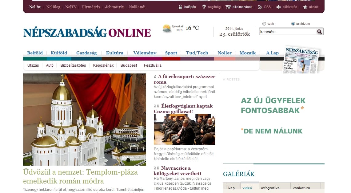 Nol: kínos zászlóbaki Debrecenben