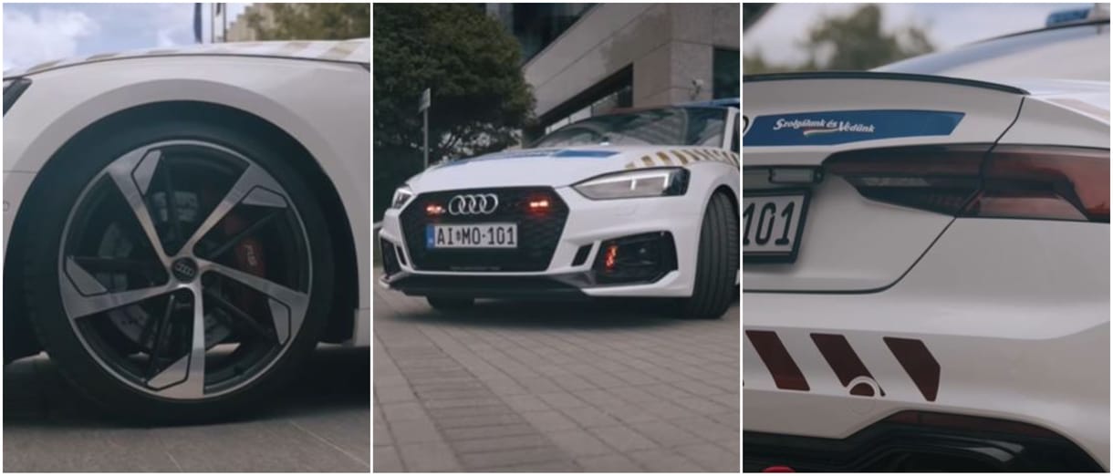 Drogdílertől lefoglalt 450 lóerős Audiból lett magyar rendőrautó