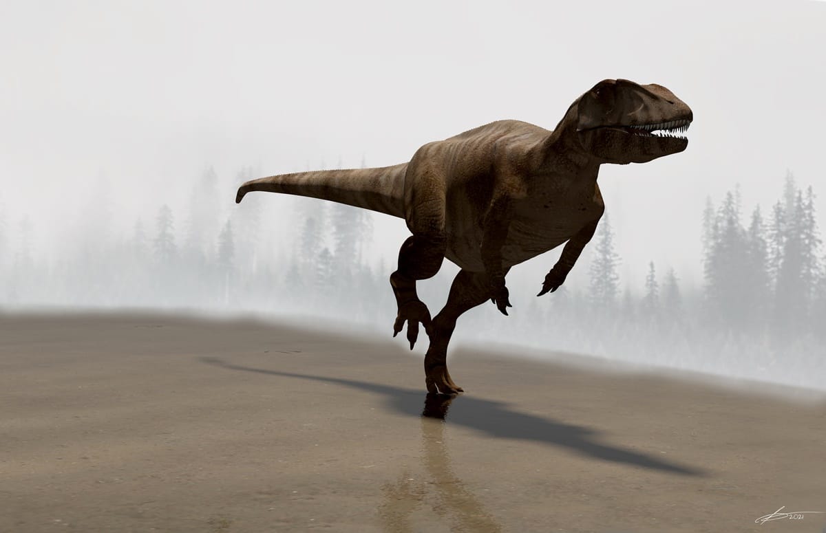 300 kiló és 45 km/h-val fut: villámgyors húsevő dinoszauruszok nyomaira bukkantak
