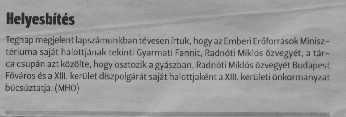Jancsó után most Gyarmati Fannival bántak el