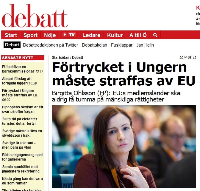 Szijjártó: Hazudott az Orbán-kormányt bíráló svéd miniszter